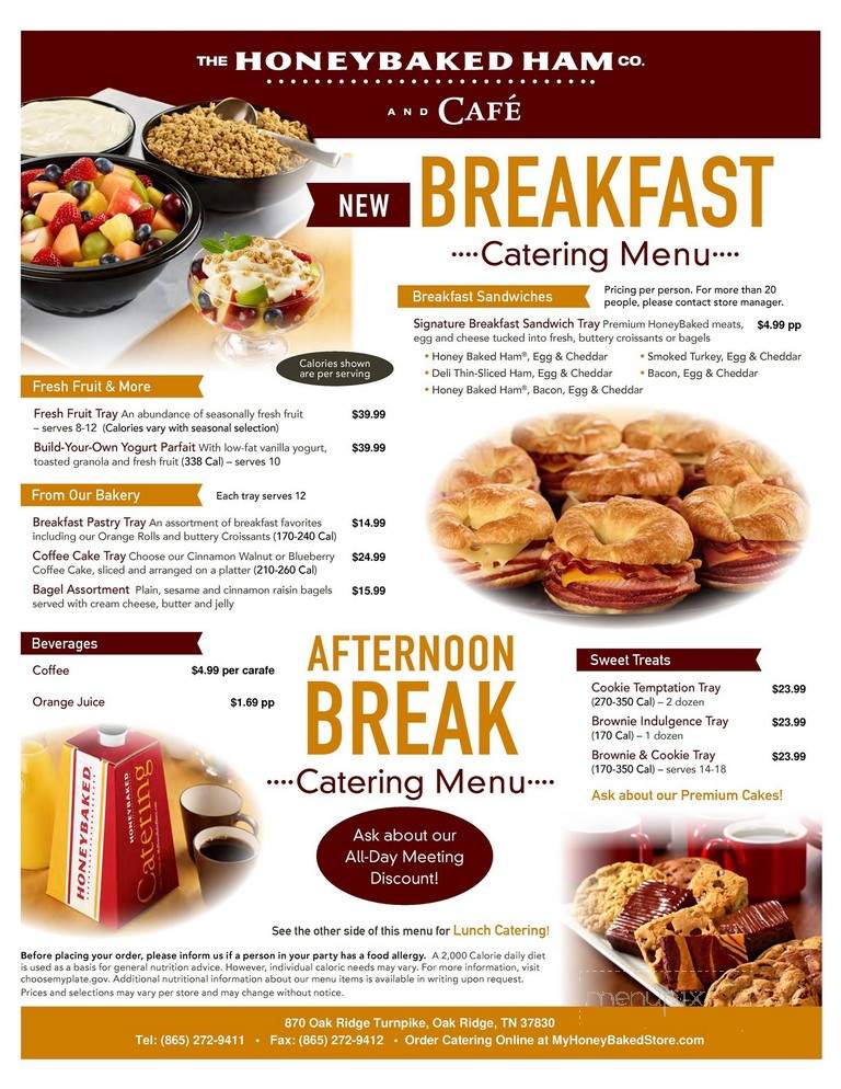 HoneyBaked Ham - Oak Ridge, TN menu_pic