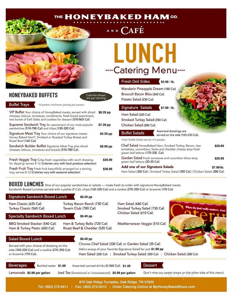 HoneyBaked Ham - Oak Ridge, TN menu_pic
