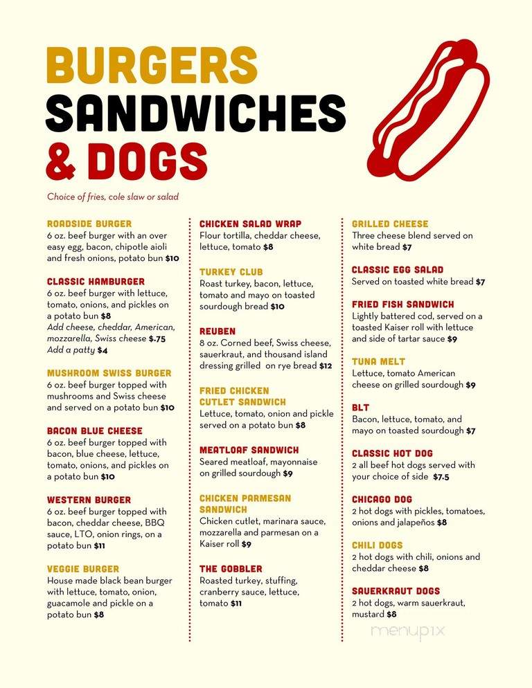 Johnny's Roadside Diner - Hadley, MA menu_pic
