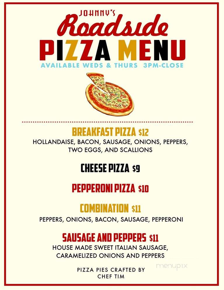Johnny's Roadside Diner - Hadley, MA menu_pic