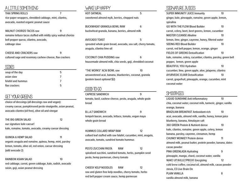 Juice Lab 360 - Pasadena, CA menu_pic