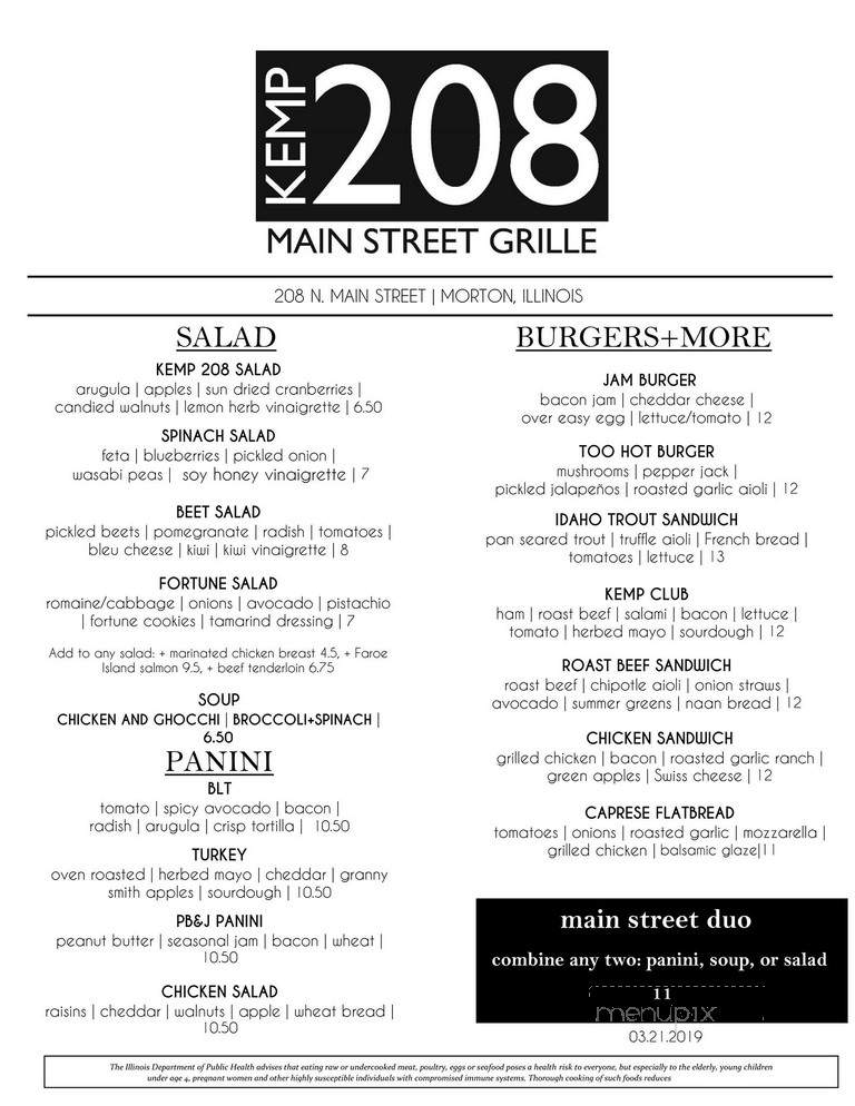 Kemp208 - Morton, IL menu_pic