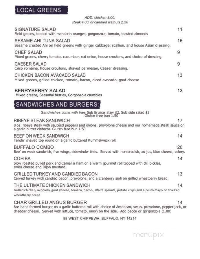 Local kitchen and Beer Bar - Buffalo, NY menu_pic