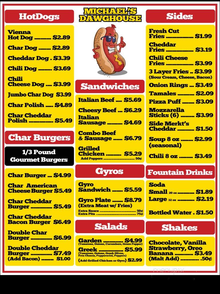 Michaels Dawg House - Palatine, IL menu_pic