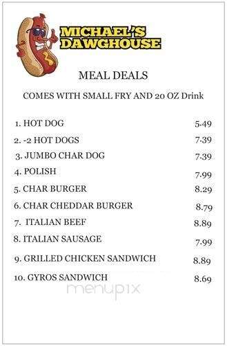 Michaels Dawg House - Palatine, IL menu_pic