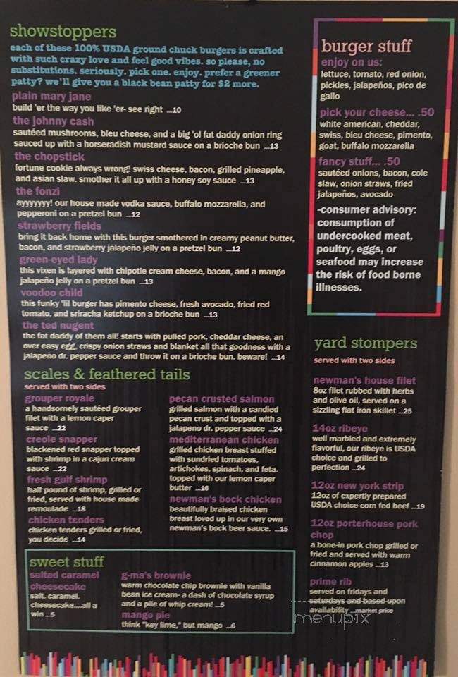 Newmans Bar & Grill - Albany, GA menu_pic