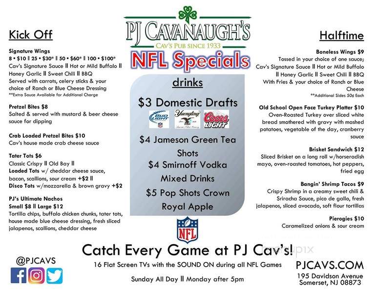 PJ Cavanaugh's - Somerset, NJ