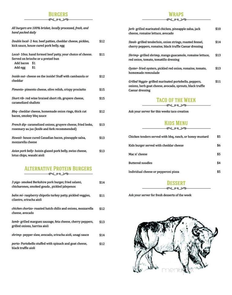 The Burger Local - Geneva, IL menu_pic