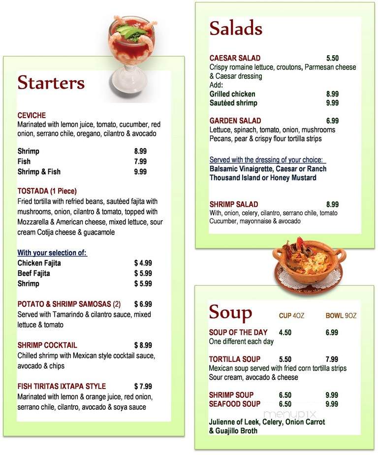 The Chef House Restaurant - Port Isabel, TX menu_pic