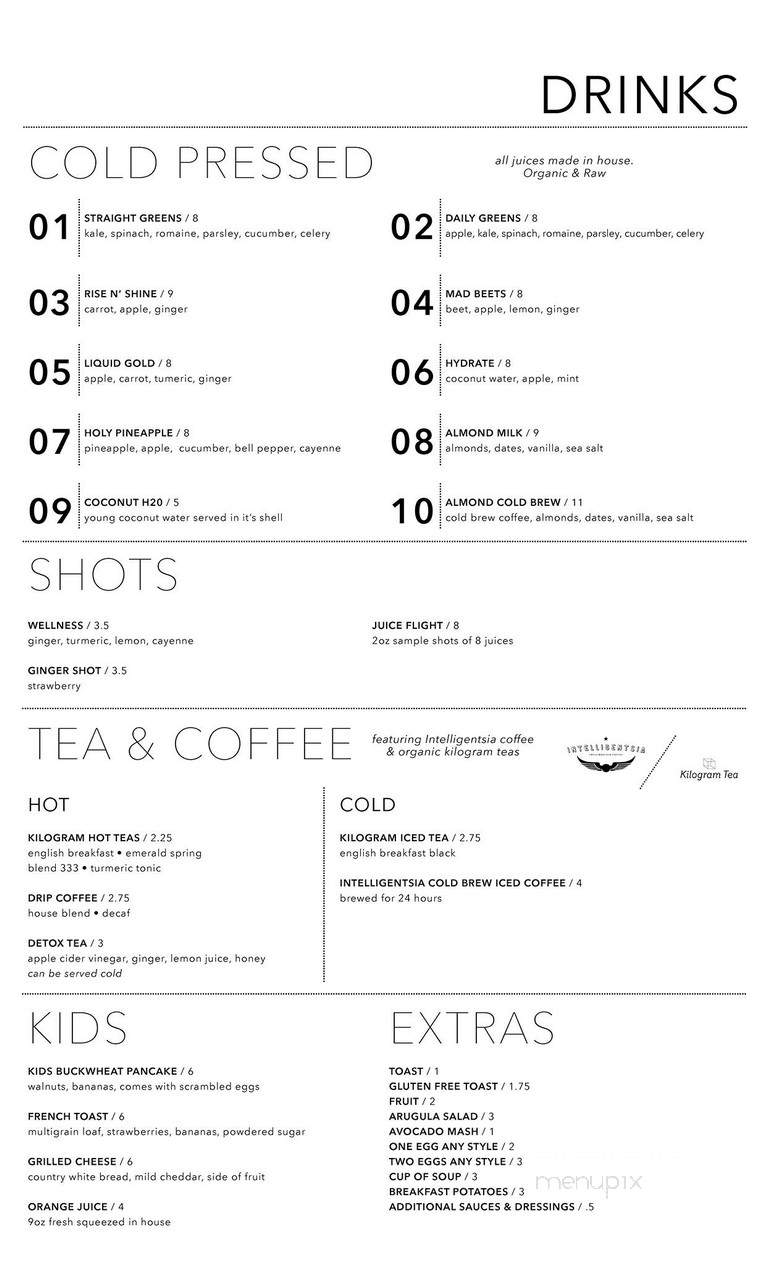 The Daily Harvest Cafe & Juicery - Santa Clarita, CA menu_pic