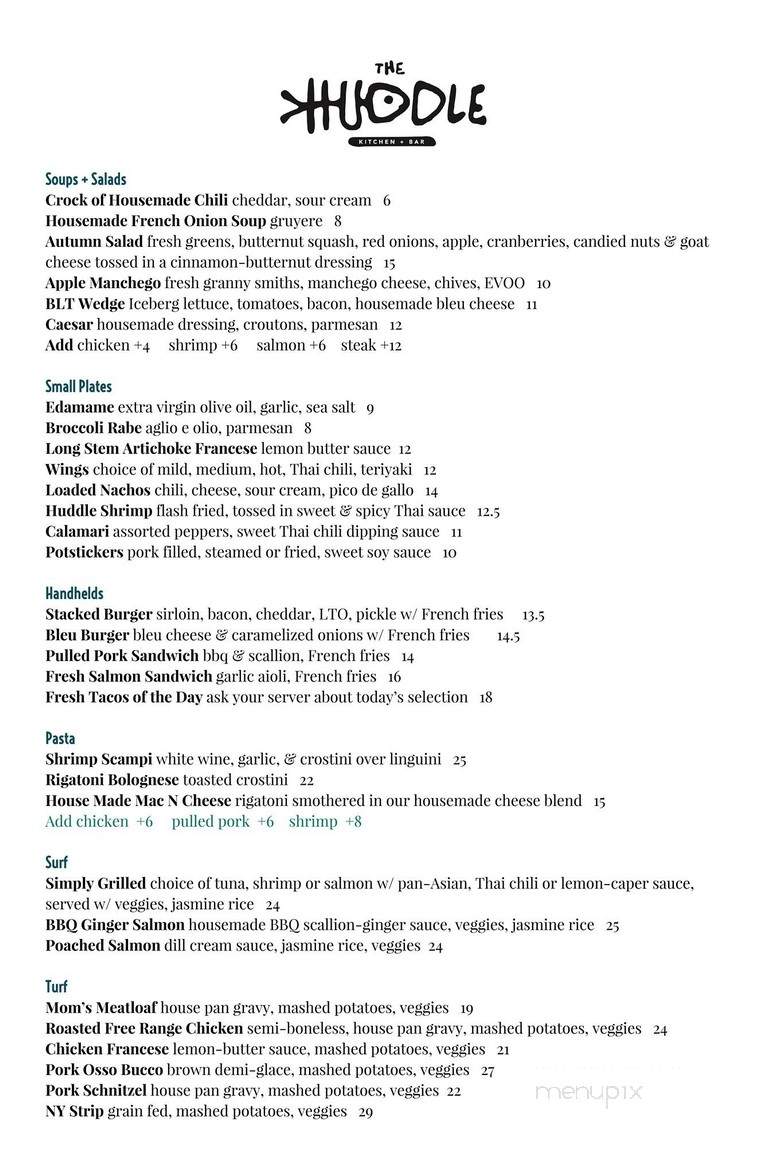 The Huddle Kitchen & Bar - Bolton Landing, NY menu_pic