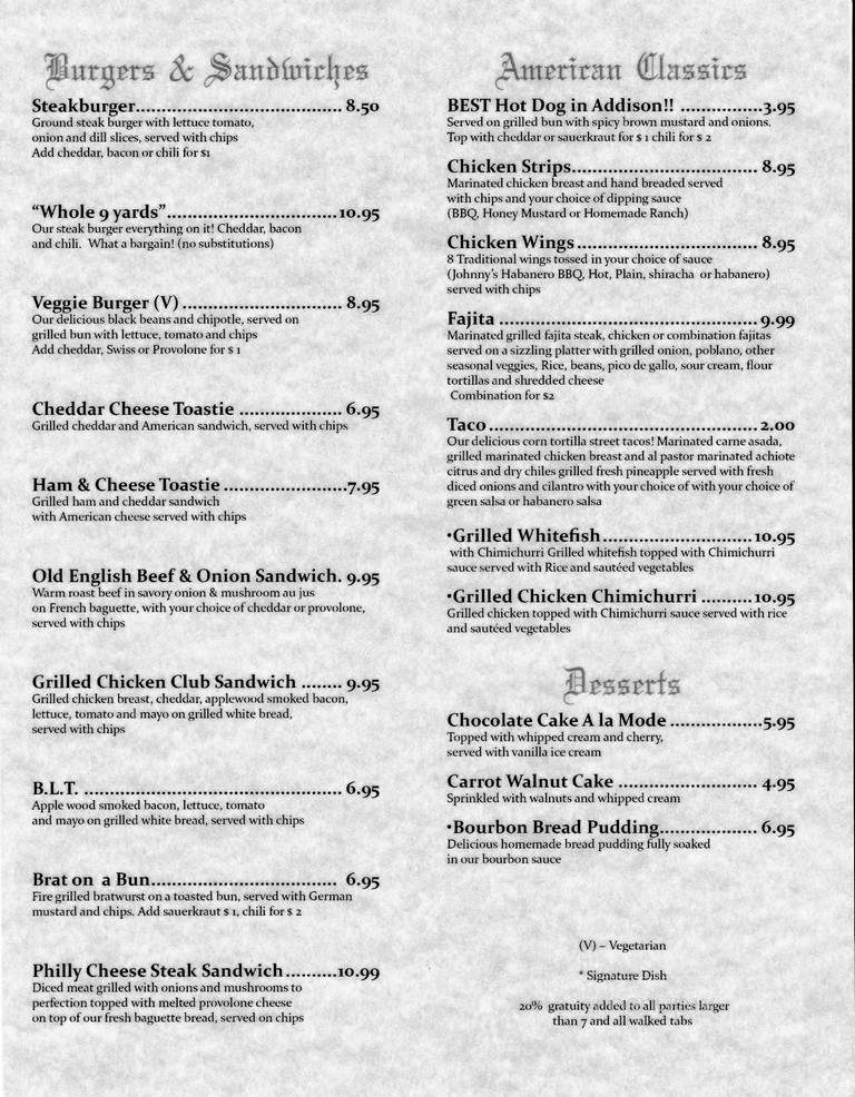 The Lion & Crown Pub - Allen, TX menu_pic