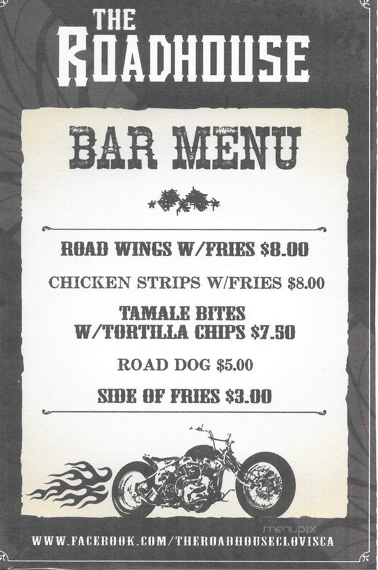 The Roadhouse - Clovis, CA menu_pic