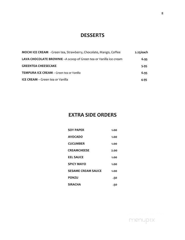 Tokyo Cube - Los Angeles, CA menu_pic