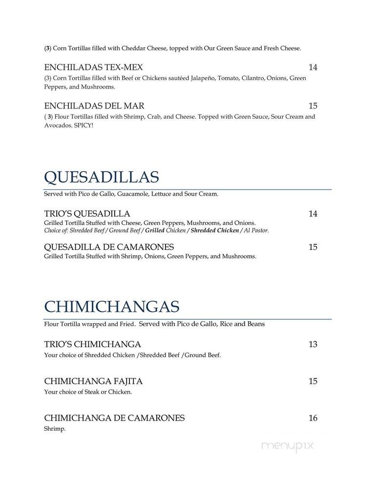 Trio's - Lynn, MA menu_pic
