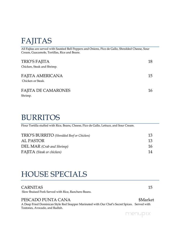 Trio's - Lynn, MA menu_pic