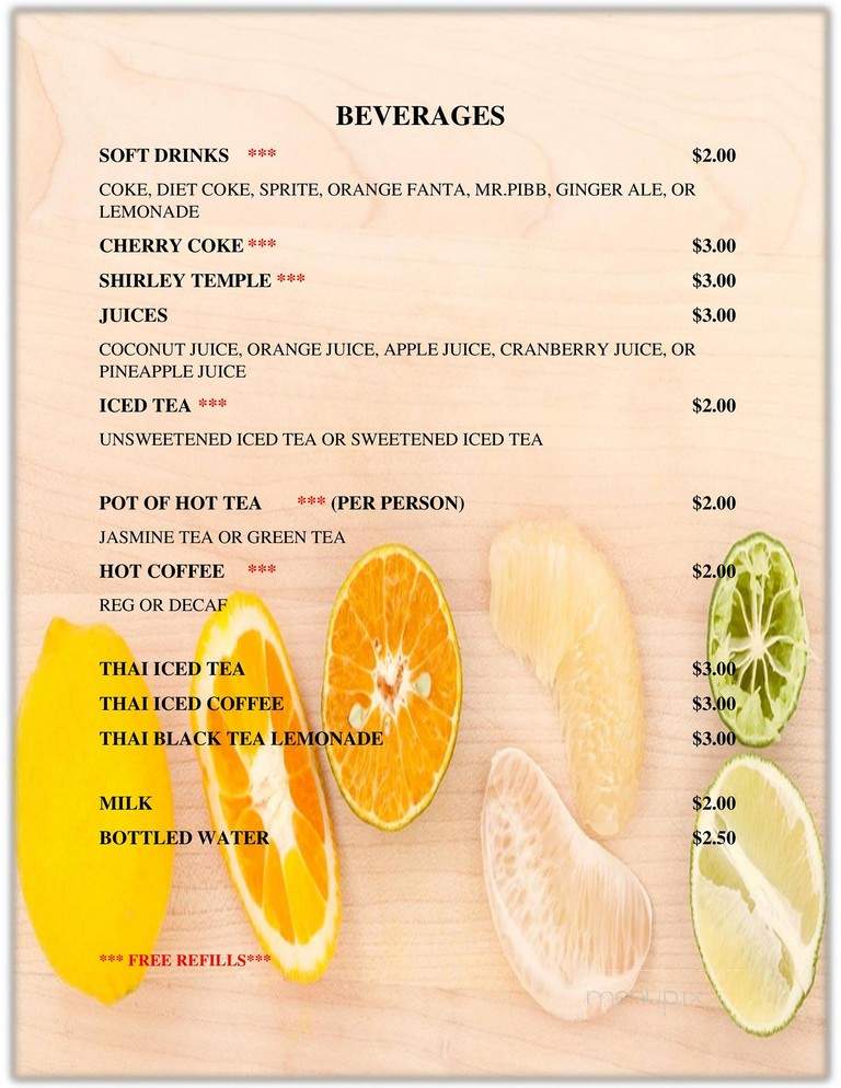 UThai - Lancaster, PA menu_pic