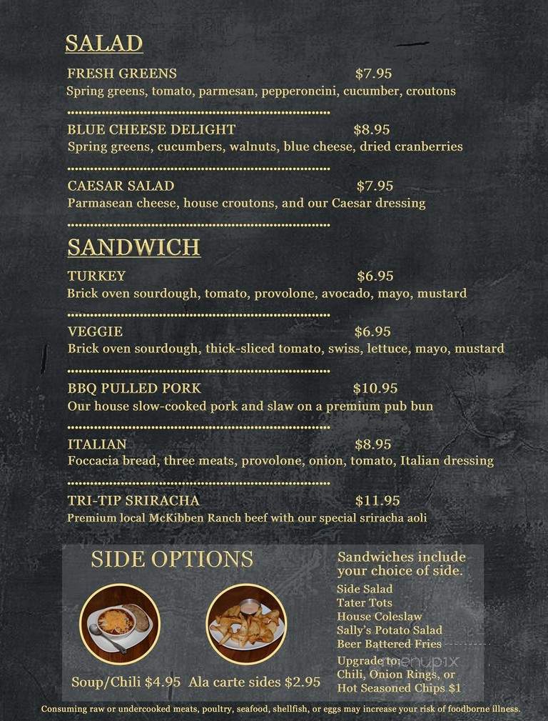 Menu of West Valley Taphouse in Dallas, OR 97338