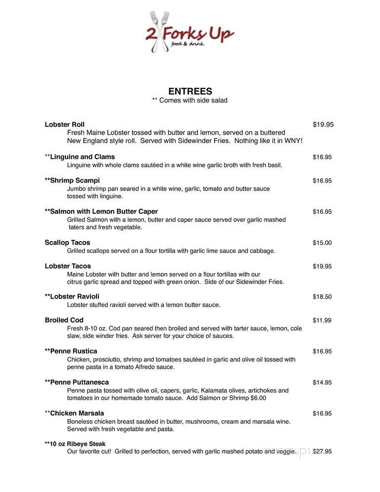 2 Forks Up - Getzville, NY menu_pic