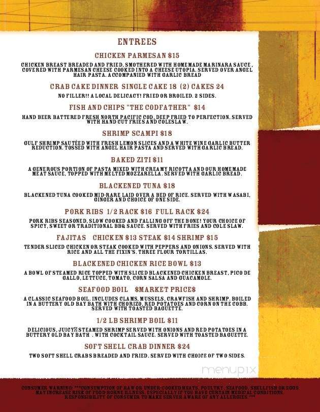 404 TapHouse - Denton, MD menu_pic