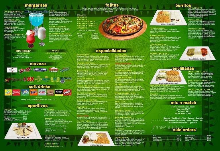 Amigos Mexican Restaurant - Dublin, OH menu_pic