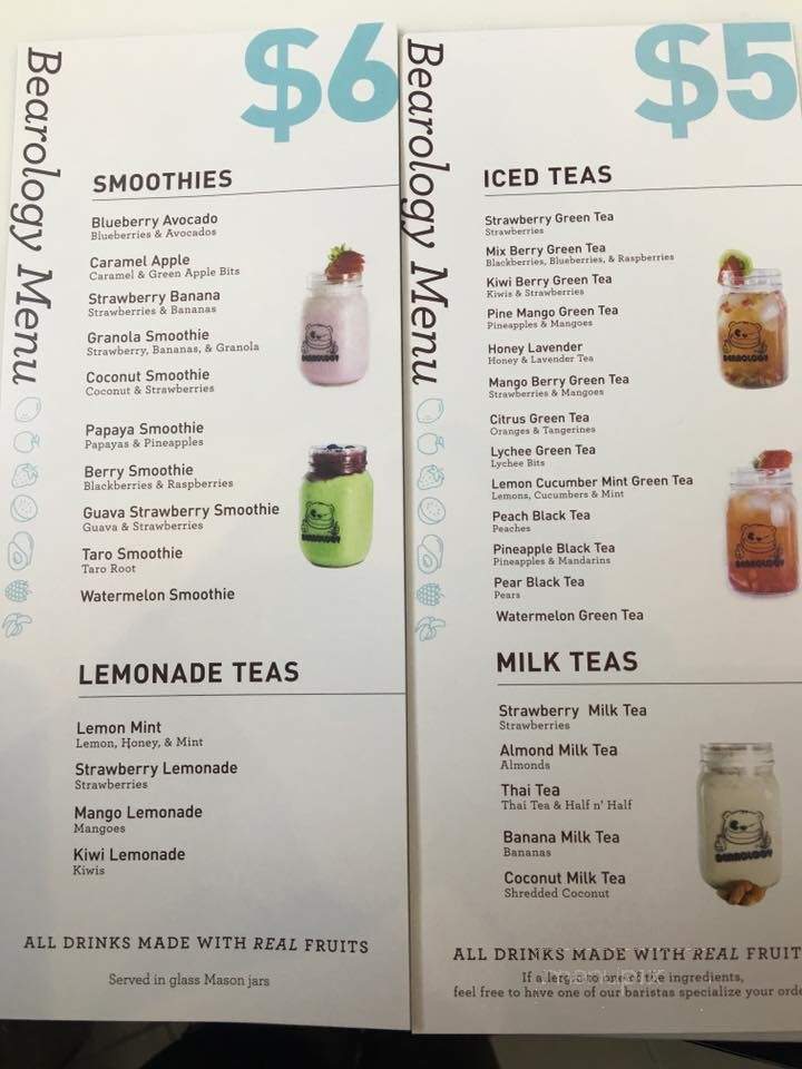 Bearology - Arcadia, CA menu_pic