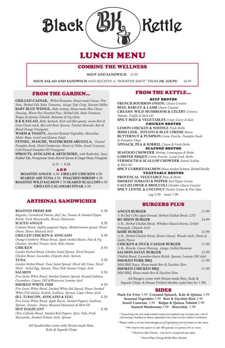Black Kettle - Catonsville, MD menu_pic