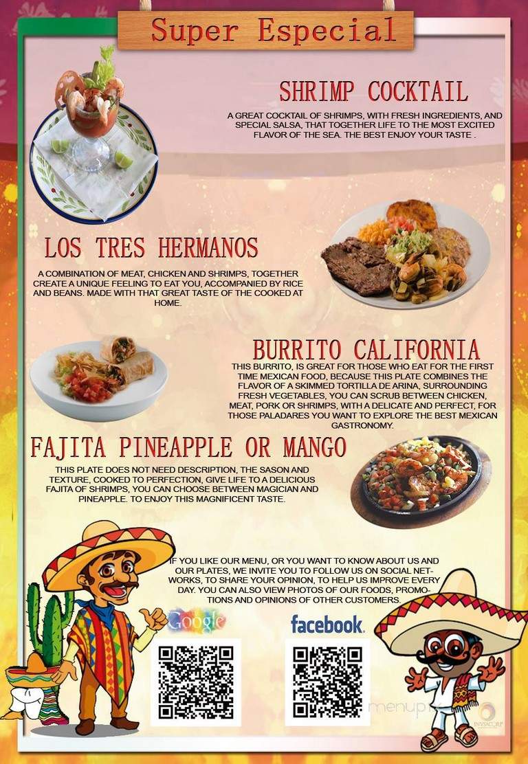 Brisas del Mar - Daytona Beach, FL menu_pic