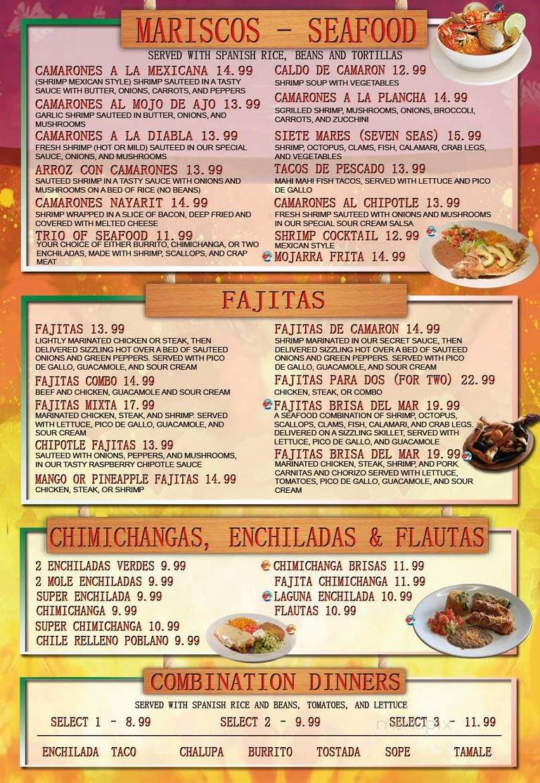 Brisas del Mar - Daytona Beach, FL menu_pic