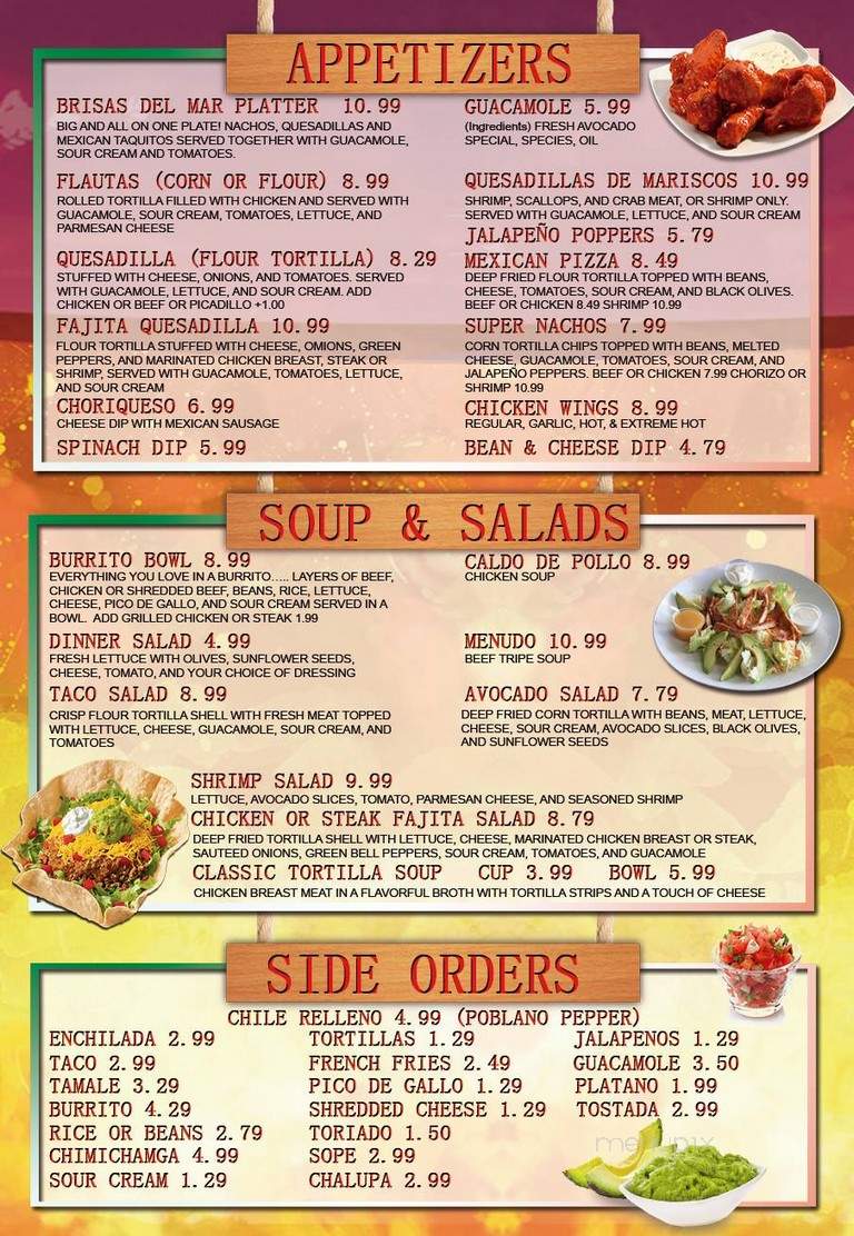Brisas del Mar - Daytona Beach, FL menu_pic