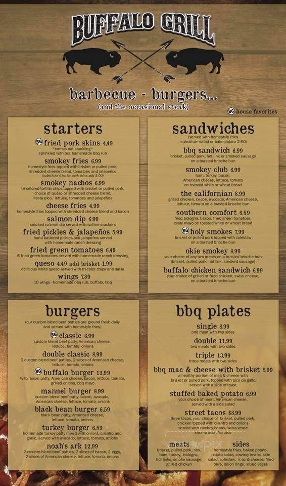 Buffalo Wing Pub - Roma, TX menu_pic