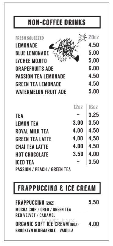 Coffeed & Sweet Churros - New York, NY menu_pic