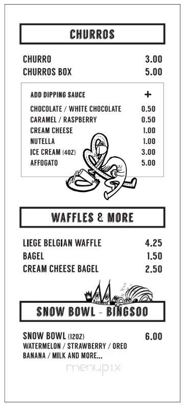 Coffeed & Sweet Churros - New York, NY menu_pic