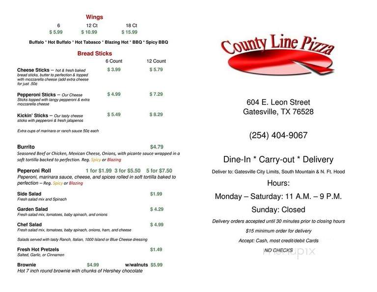 County Line Pizza - Gatesville, TX