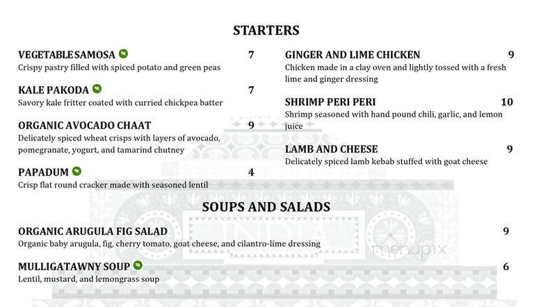 Delhi Belly Indian Bistro - Sonoma, CA menu_pic