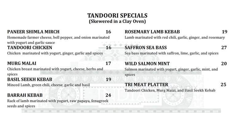 Delhi Belly Indian Bistro - Sonoma, CA menu_pic