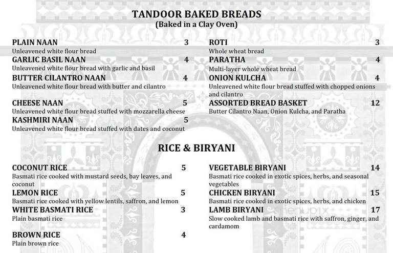 Delhi Belly Indian Bistro - Sonoma, CA menu_pic