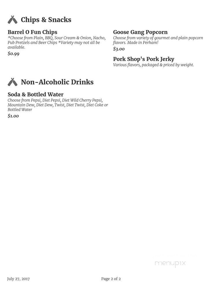 Disgruntled Brewing - Perham, MN menu_pic