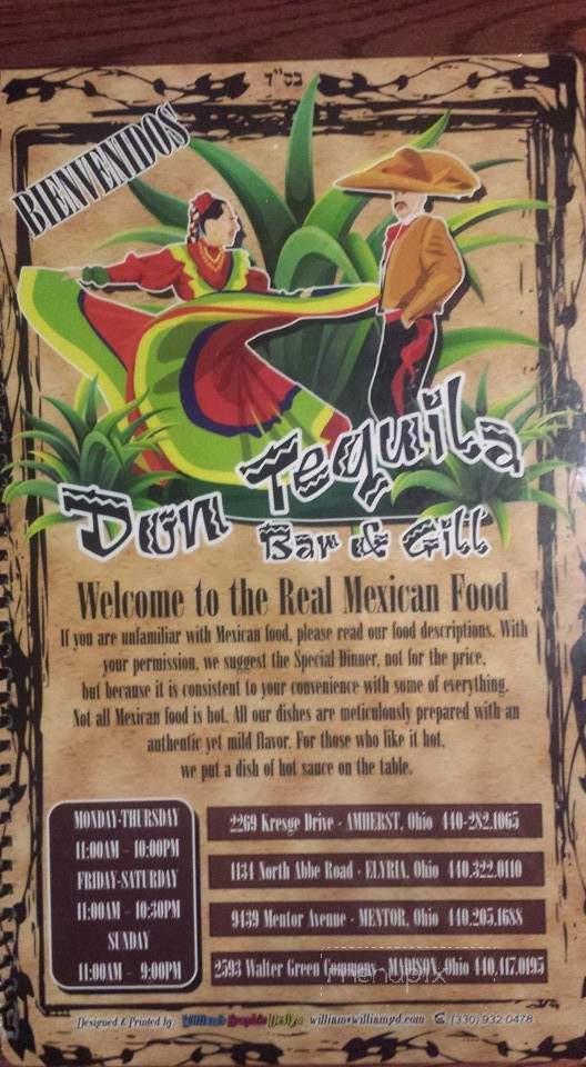 Don Tequila - Eastlake, OH menu_pic