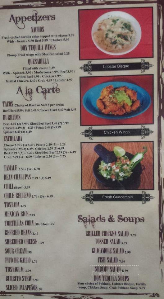 Don Tequila - Eastlake, OH menu_pic