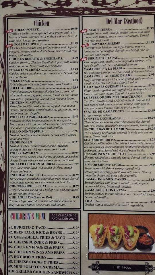 Don Tequila - Eastlake, OH menu_pic