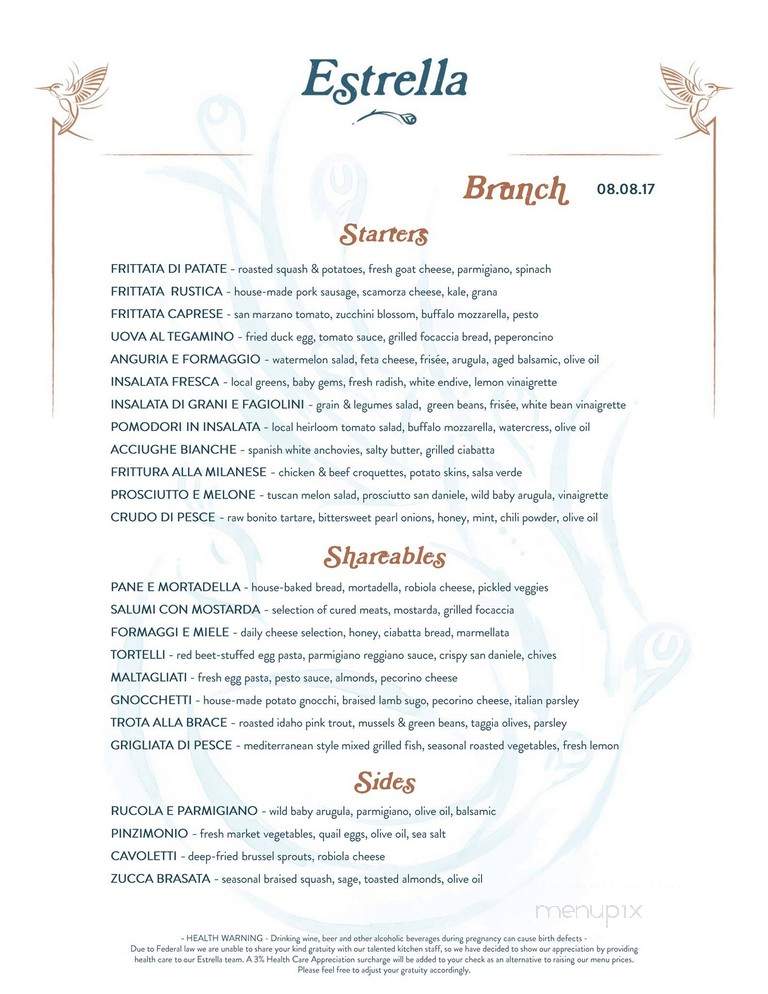Estrella - West Hollywood, CA menu_pic