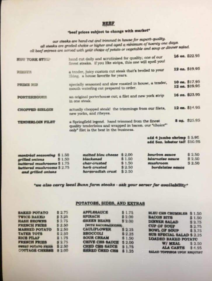 Fritz's Restaurant - New Brunswick, NJ menu_pic