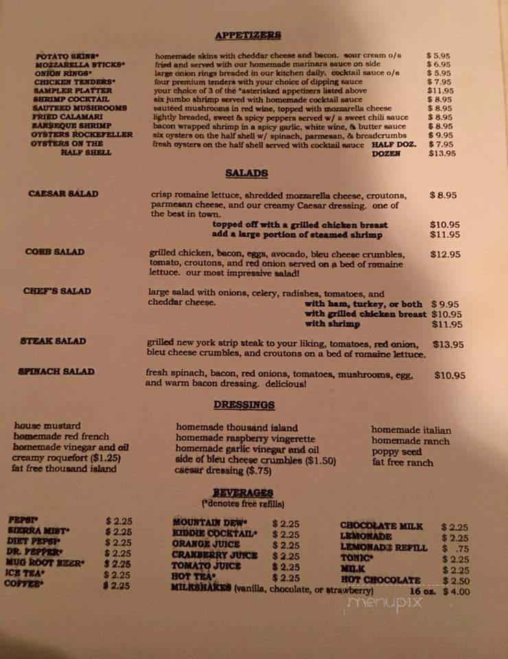 Fritz's Restaurant - New Brunswick, NJ menu_pic