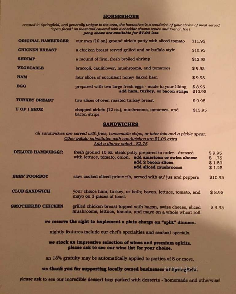 Fritz's Restaurant - New Brunswick, NJ menu_pic