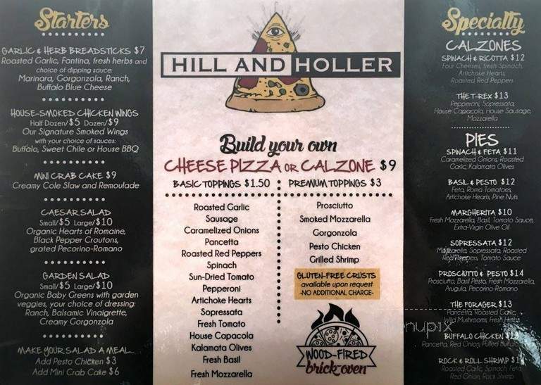 Hill and Holler - Lewisburg, WV menu_pic