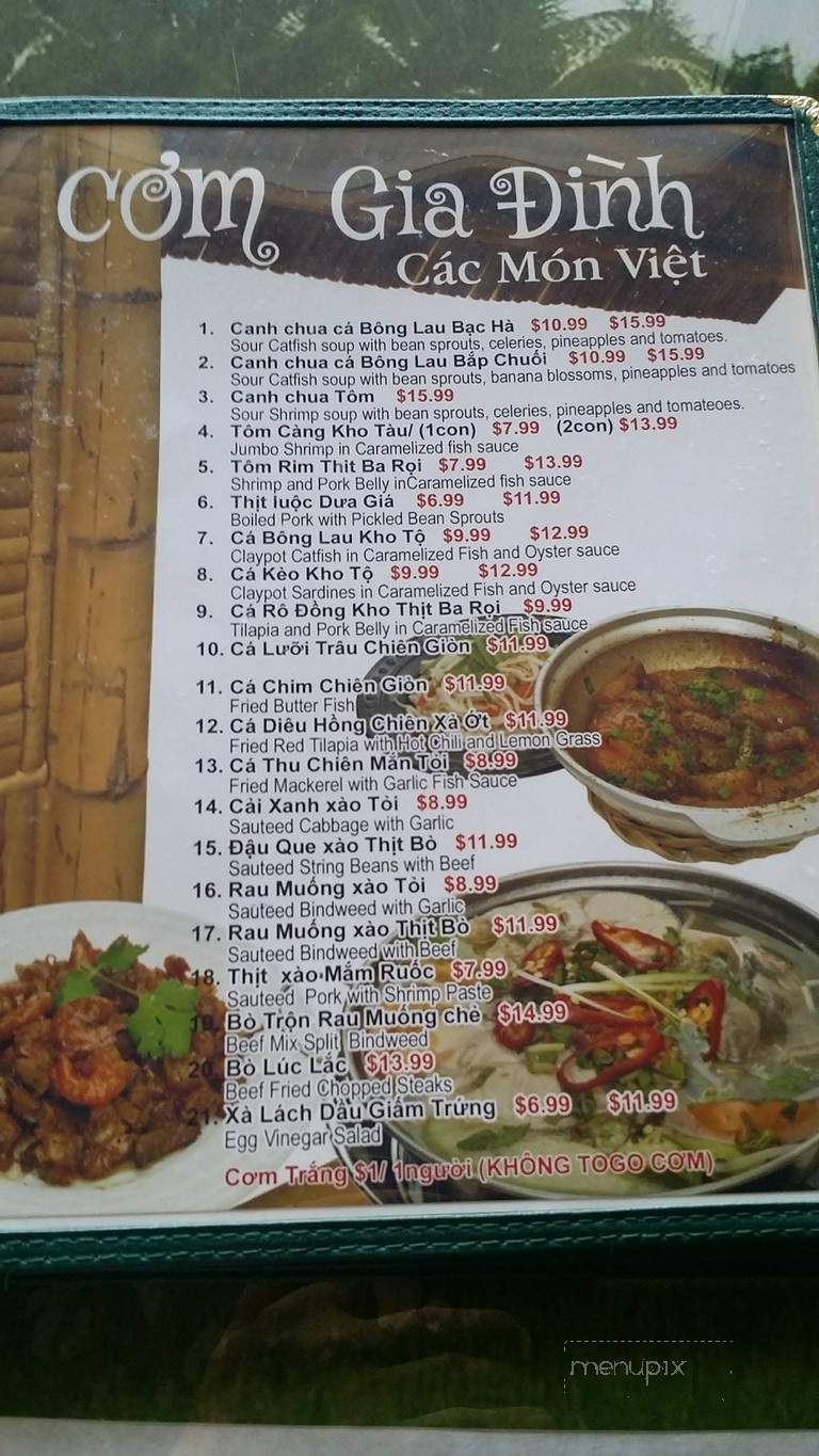 Huong Dong Co Noi - Westminster, CA menu_pic