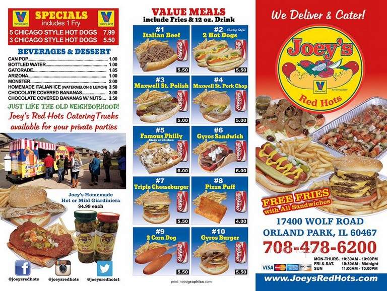 Joeys Red Hots - Orland Park, IL menu_pic