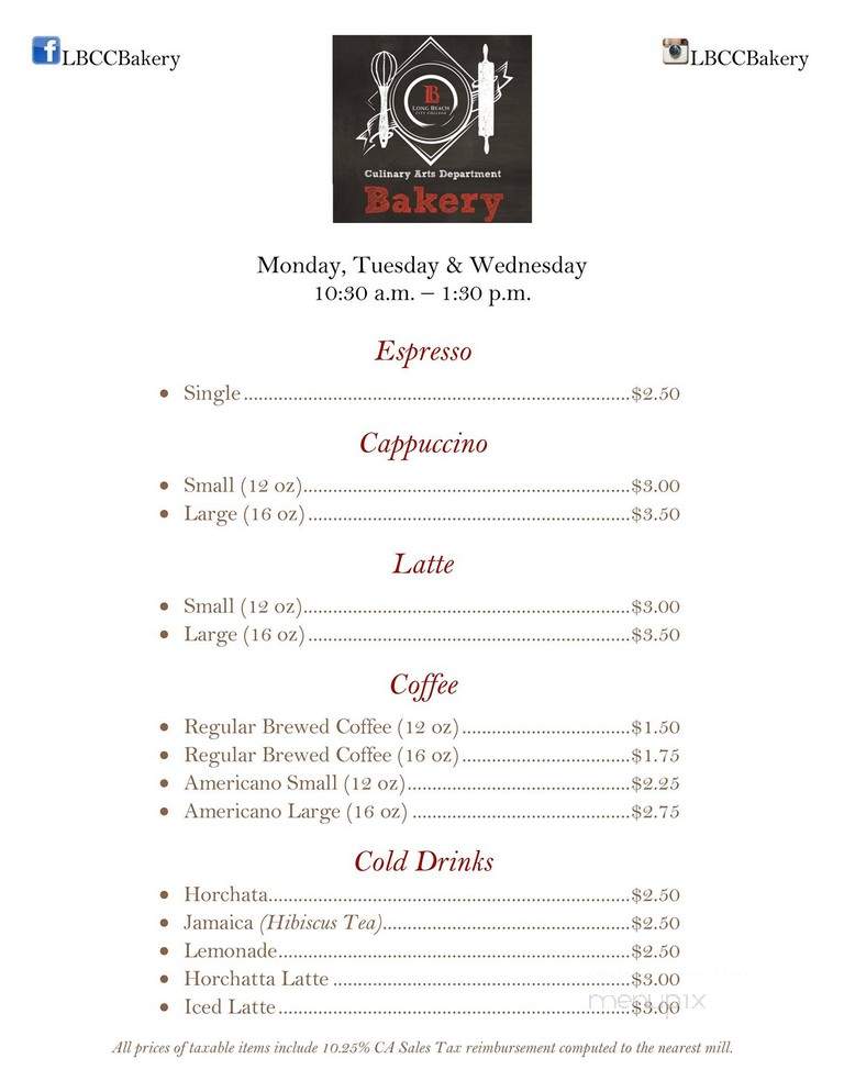 LBCC Bakery - Long Beach, CA menu_pic