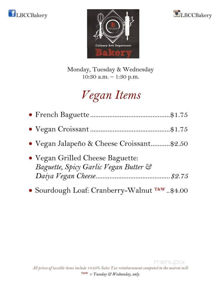 LBCC Bakery - Long Beach, CA menu_pic